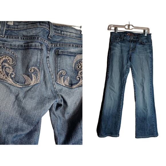 KanCan bootcut Jeans Embellished pockets Western cowgirl size 5/26 *G - Picture 1 of 6